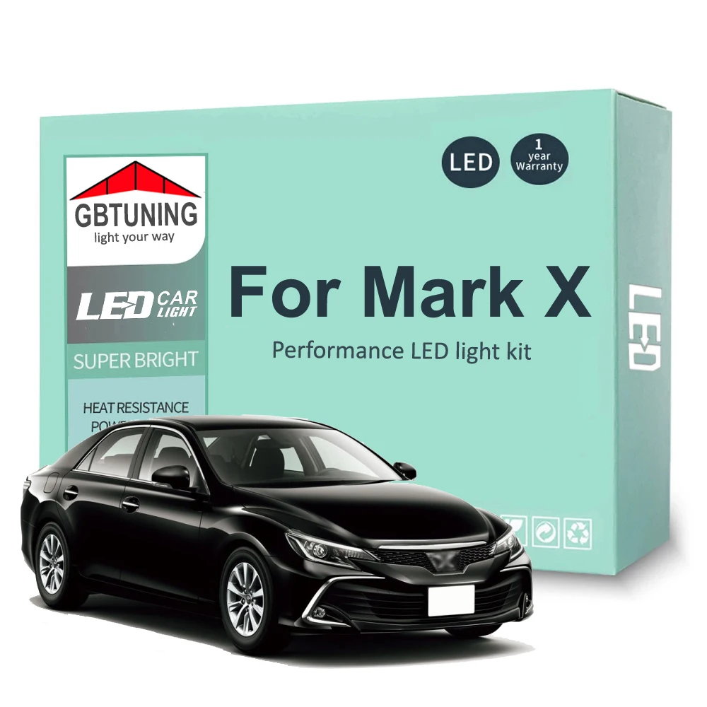

Комплект светодиодных ламп для внутреннего освесветильник для Toyota Mark X 2004-2016 2017 2018 2019 2020 2021 Автомобильная купольная лампа для чтения карт ...