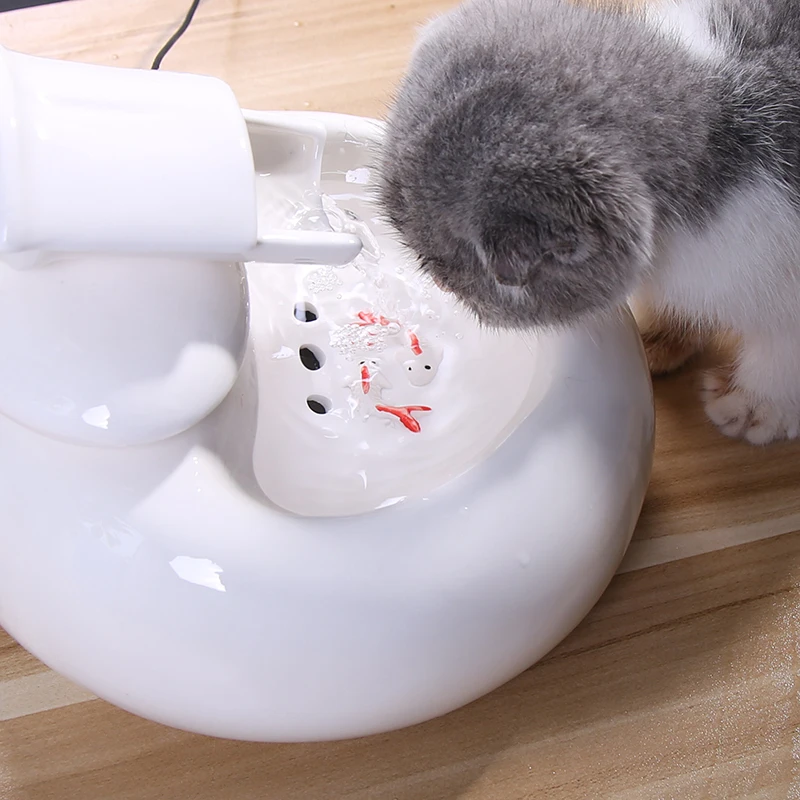 Керамический фонтан для кошек миска еды товары домашних животных автоматическая