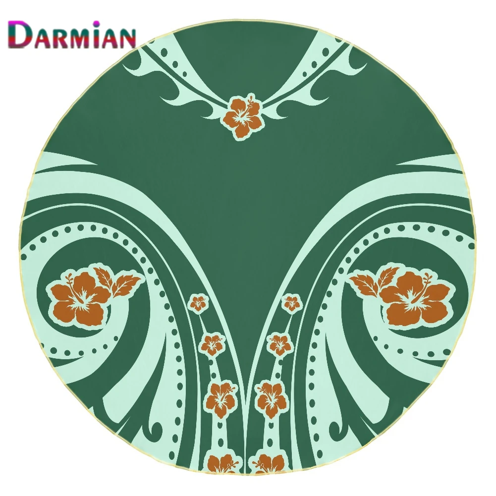 

Круглый ковер DARMIAN для гостиной 2022 этнический Гибискус узор домашний декор ковер журнальный столик для спальни индивидуальный коврик
