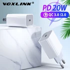 Зарядное устройство VOXLINK PD, 20 Вт, быстрая зарядка QC3.0 QC, USB Тип C, быстрая зарядка для iPhone 12 Pro, Samsung, Xiaomi, настенное зарядное устройство