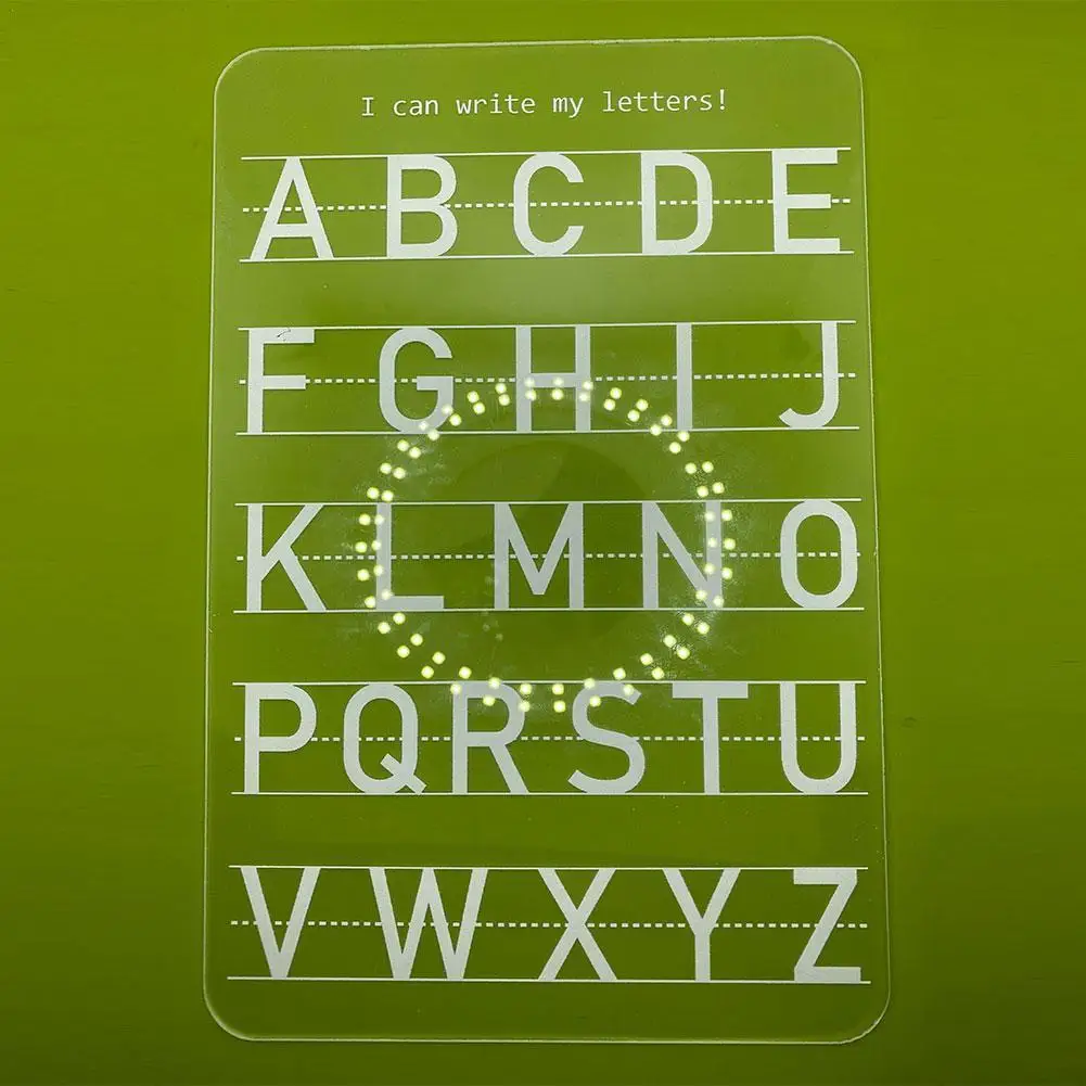 

Children's Acrylic Transparent Writing Board Dry Clear Erasable Board Words English Alphabet Alphanumeric Letter Board Education