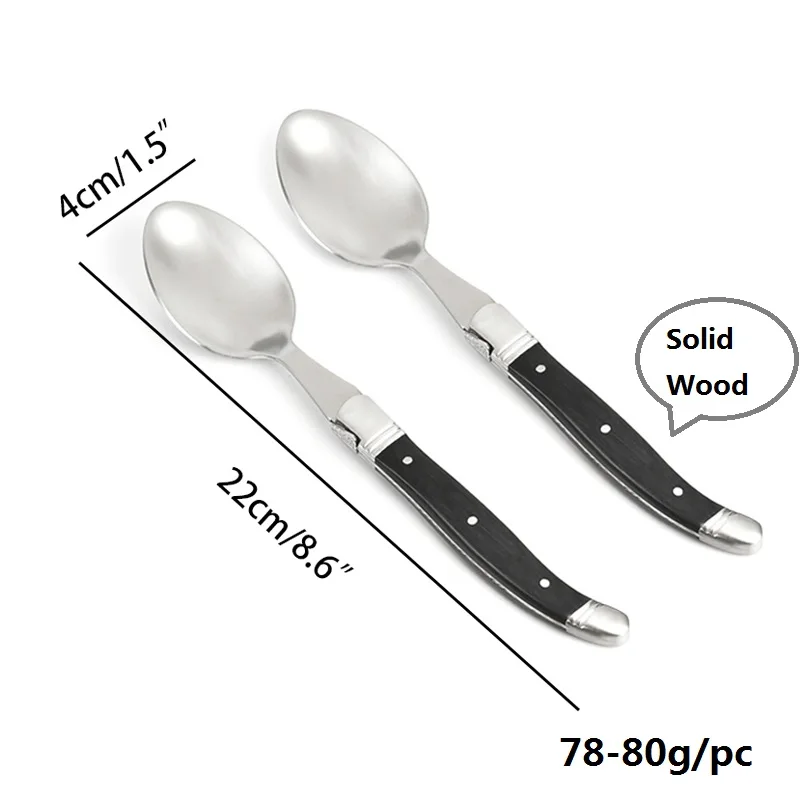 1/4/6 шт. обеденная ложка из твердой черной древесины|Ложки| |