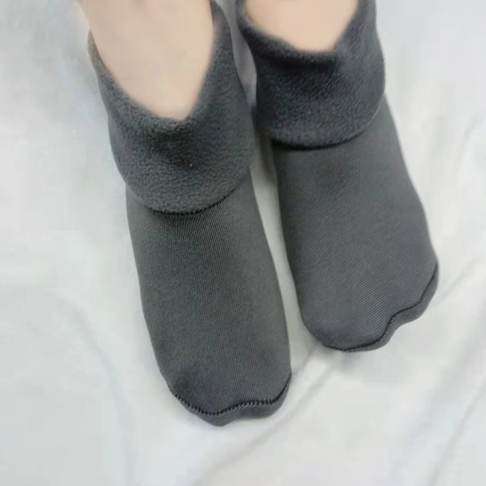 

Unisex Winter Warm Home Soft Fleece Thick Bed Sock Non Slip Slipper Floor Socks Thermal Indoor Shoe Men Women Couples Shoes