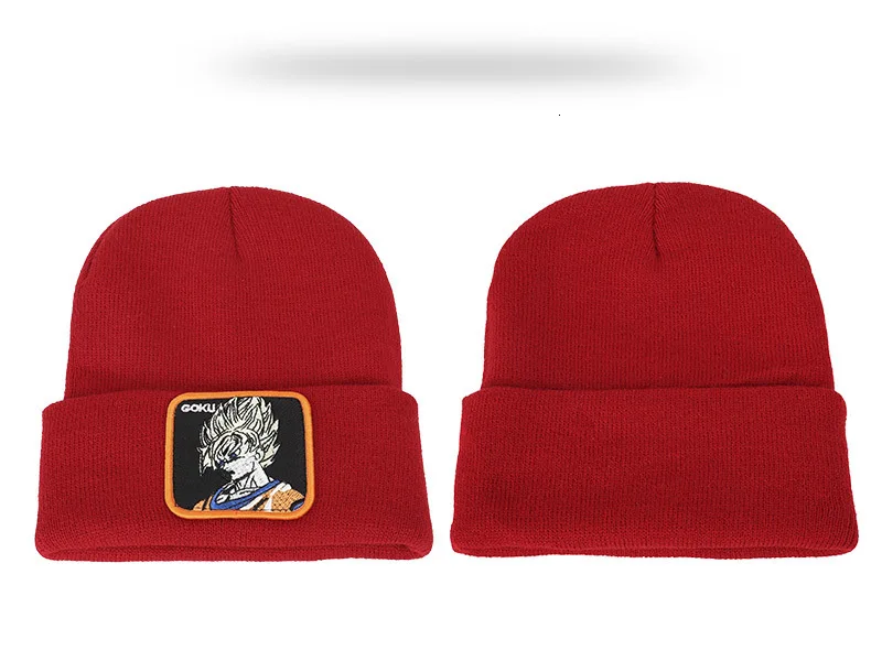 Dragon Ball GOKU Vegeta Beanie, высококачественные хлопковые повседневные шапочки для мужчин и женщин, теплая вязаная зимняя шапка, модная однотонная шапка унисекс