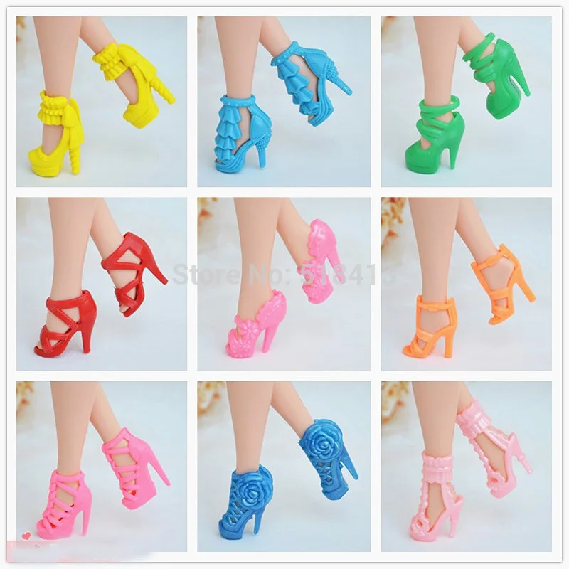 

Doll Shoes Heels Short Boots Stage Cake Baking Ferrite Naked Eva General Parts Fit The 29 Dolls Fashion Girls Plastic 2020