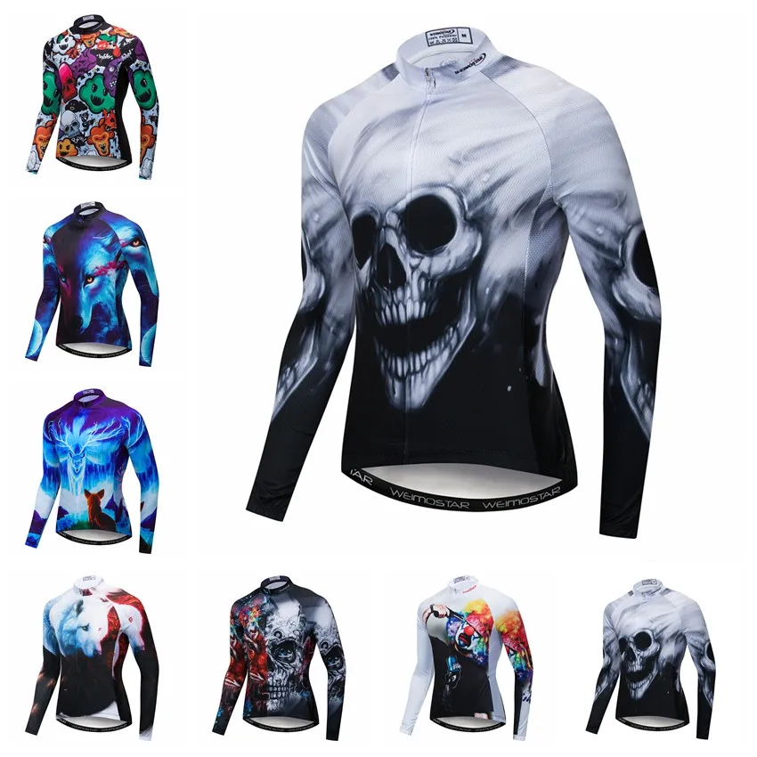 3D Велоспорт Джерси с длинным рукавом мужские велосипедные майки Горная дорога MTB