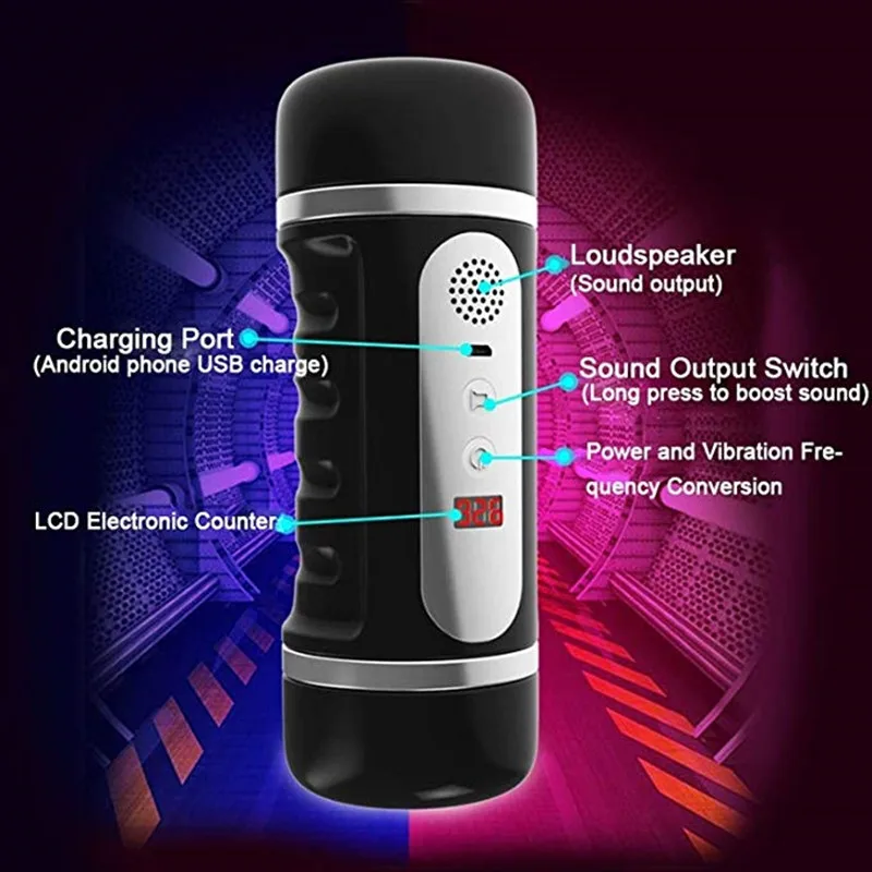 Двухканальный Мужской мастурбатор с функцией автоматического сосания