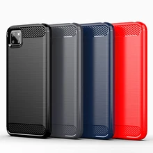 For Huawei Honor 9S Case Cover Honor 9A 9C 9X Pro Lite Anti-knock Bumper Soft TPU Rubber Carbon Fiber Phone Back Case Honor 9S