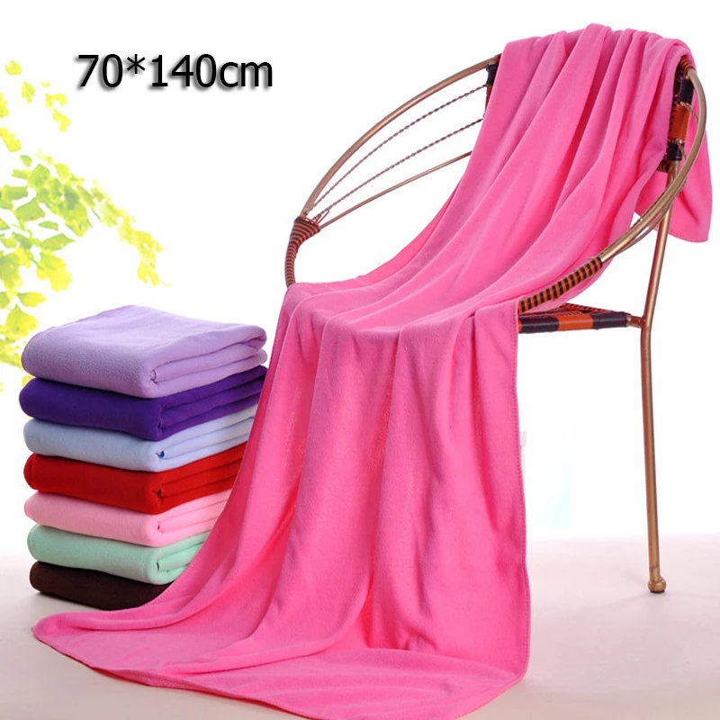 

Microfiber Shower Towel Soft Comfortable Beach Towels Comfort Absorbent Bath Towel Breathable Solid 70x140cm Large Towel