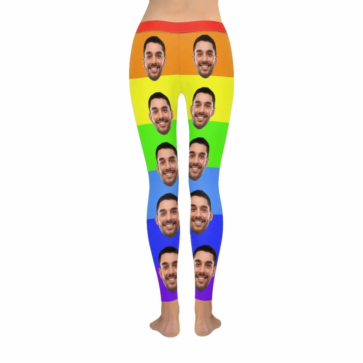 

Custom Face Colorful Stripes All-Over Low Rise Yoga Leggings