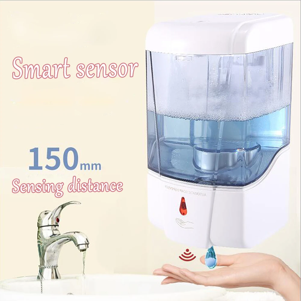 

700ml Automatic Sensor Soap Dispenser Touchless Liquid Sanitizer Wall Mounted Detergent Lotion Bathroom Soap Dispensers Pump 2