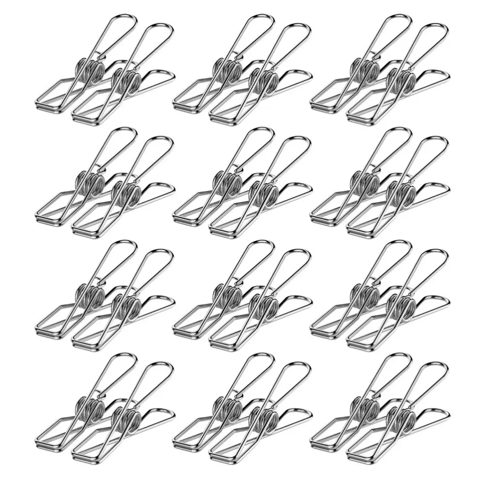 

100Pcs Versatile Household Clip Practical Clothes Clip Metal Clothespins