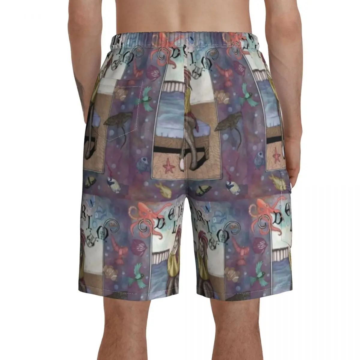 

Delirium Board Shorts Bathing Swimming Trunks Polyester Pattern Men Swim Trunks