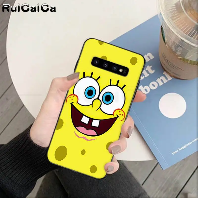 RuiCaiCa Губка Боб Квадратные Штаны чехол для телефона samsung S9 plus S5 S6 edge S7 S8 S10 E
