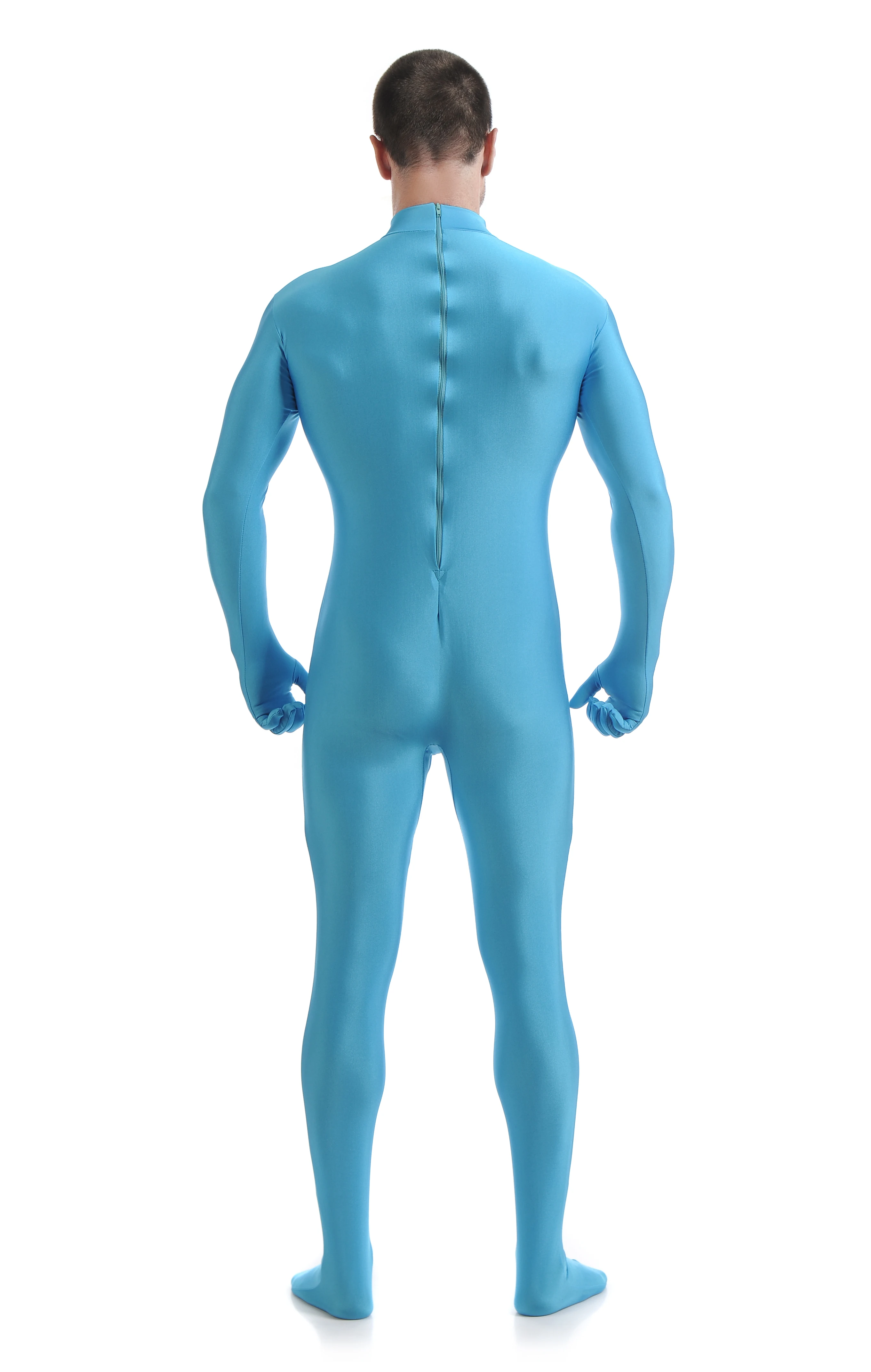 

(CM-19) Sky Blue Spandex Zentai Full Body Skin Tight Jumpsuit Zentai Suit Bodysuit Costume for Women/Men Unitard Lycra Dancewear