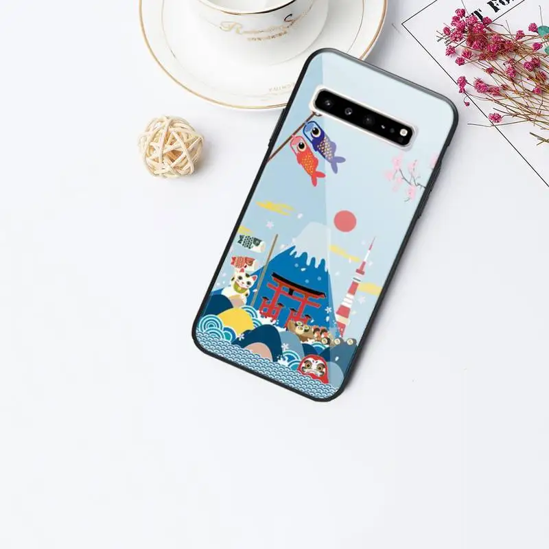 

Oriental Cherry Glass Phone Case Back Shell For Samsung Galaxy S20 Ultra S10 S9 S8 S7 Plus Edge S10 E Lite Note 8 9 10 Pro Cover
