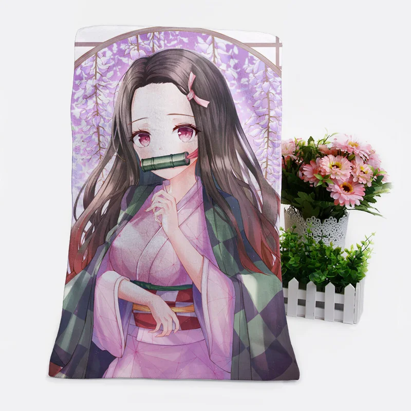 IVYYE 1 шт. Kimetsu no Yaiba Модные индивидуальные аниме банные полотенца носовой платок