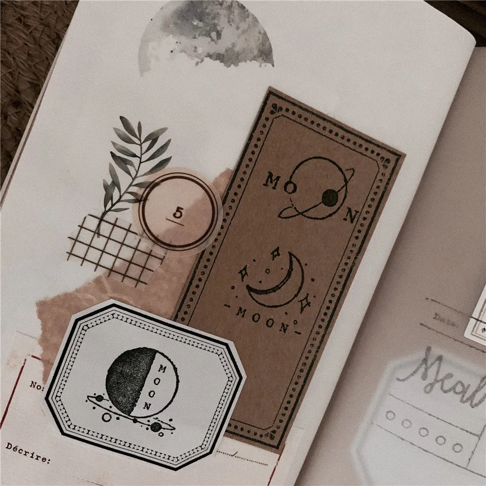 Ретро Луна планеты Новое поступление 2019 деревянные наборы штампов печать для DIY