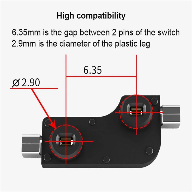 Kailh Hot Swap Base для механической клавиатуры 2 9 мм PCB Plate DIY Hot-Swappable For Cherry Gateron Box TTC