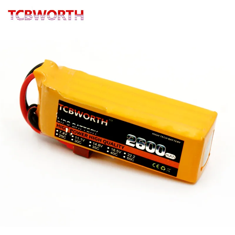RC самолет LiPo Батарея 14 8 V 2600 мА/ч 35C 4S для дрона с дистанционным управлением