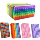 Большой чехол для карандашей, простой, сенсорный, силиконовый, с пузырьками, для хранения канцелярских принадлежностей, для детей, антистрессовые игрушки