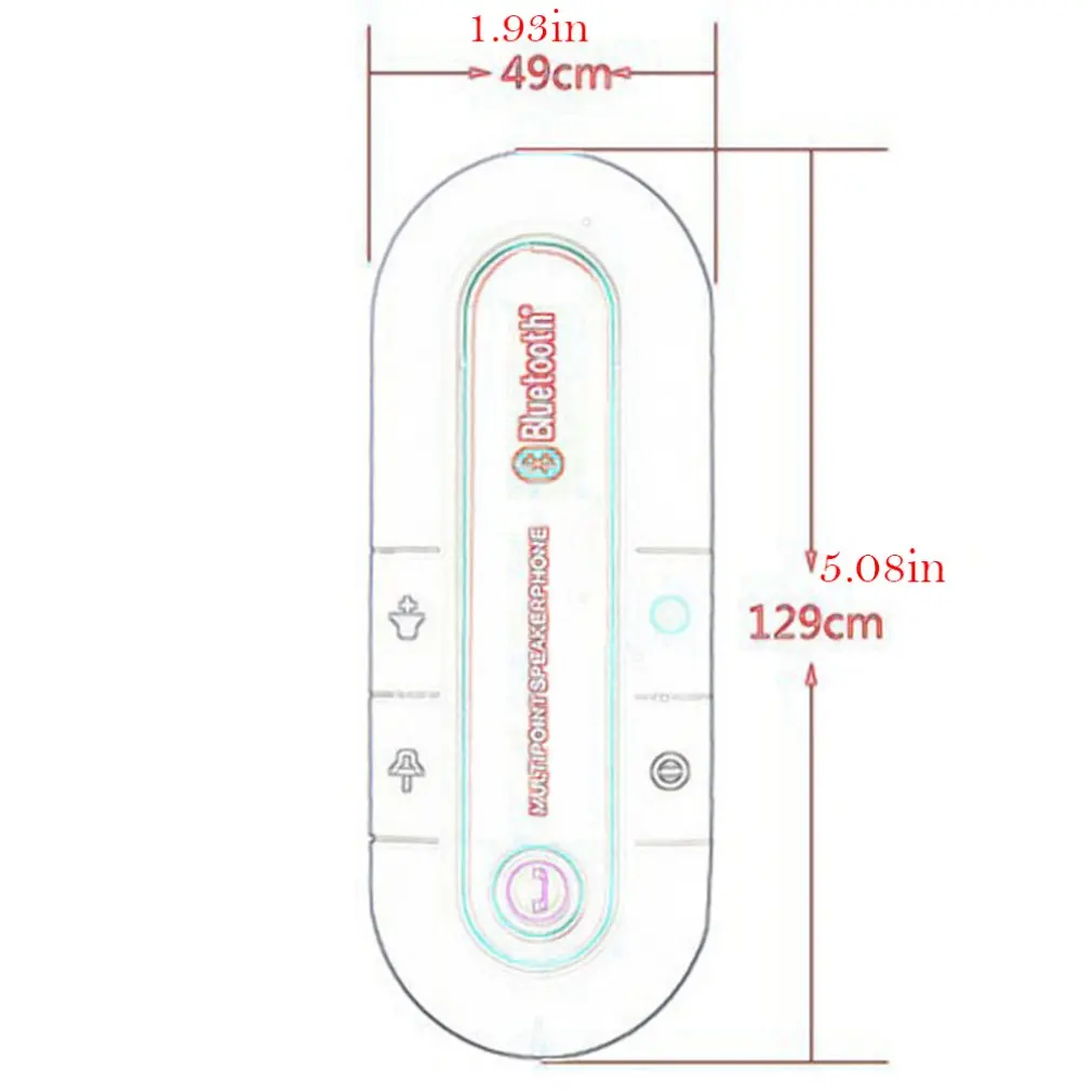 

New Bluetooth Handsfree Car Kit Wireless Bluetooth Speaker Phone MP3 Music Player Sun Visor Clip Speakerphone with Car Charger