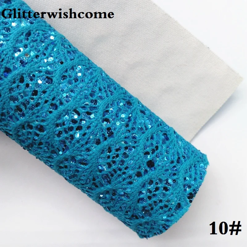 10 Glitterwishcome 21X29 см A4 размер кружева блестящая кожа, рыбка чешуя Русалки Fabirc кожа ткань винил для луков, GM020A - Цвет: 10