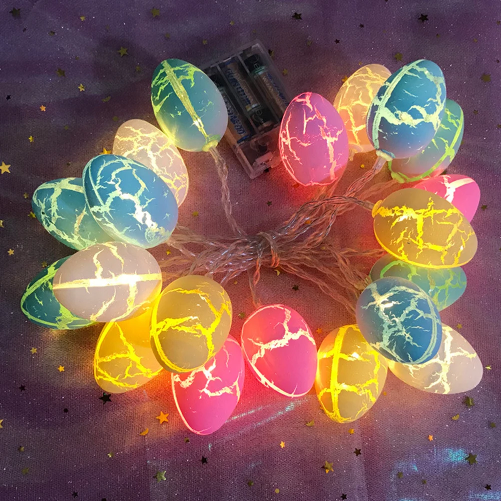 

Easter Egg LED Color Light String Happy Easter's Day Decorations for Home Glow Up Eggs Fairy Light Easter party decor kids gifts