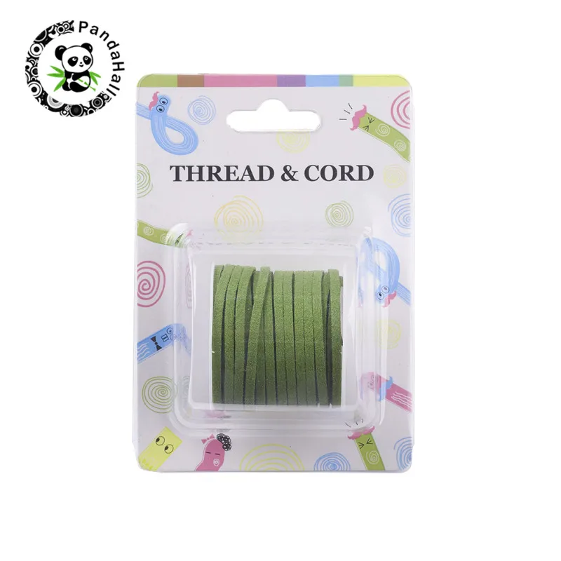 

pandahall 1 Roll Faux Suede Cord Faux Suede Lace for Jewelry Making Necklace Bracelet Stringing Materials 3x1.5mm about 5m/roll