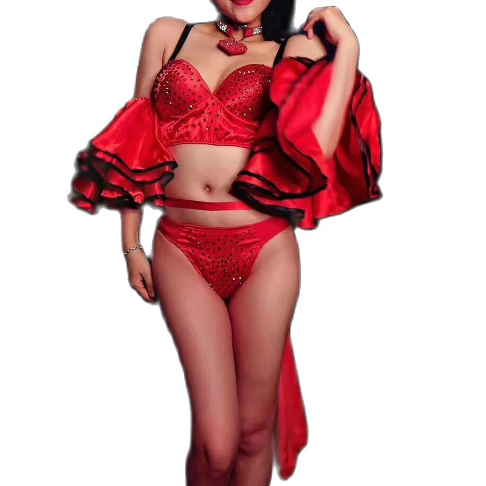 Для женщин к требованиям заказчика Сверкающие Бюстгальтер со стразами шорты