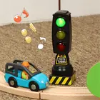Модель дорожного сигнала для пения и светофора, дорожный знак, подходит для поезда Brio, детская серия треков, игрушечные аксессуары