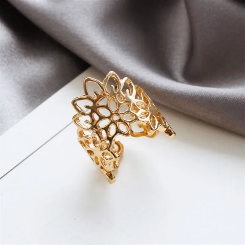 

New fashion simple hollow seven-piece suit adjustable women's rings zircon five-pointed star jewelry women gifts for girls