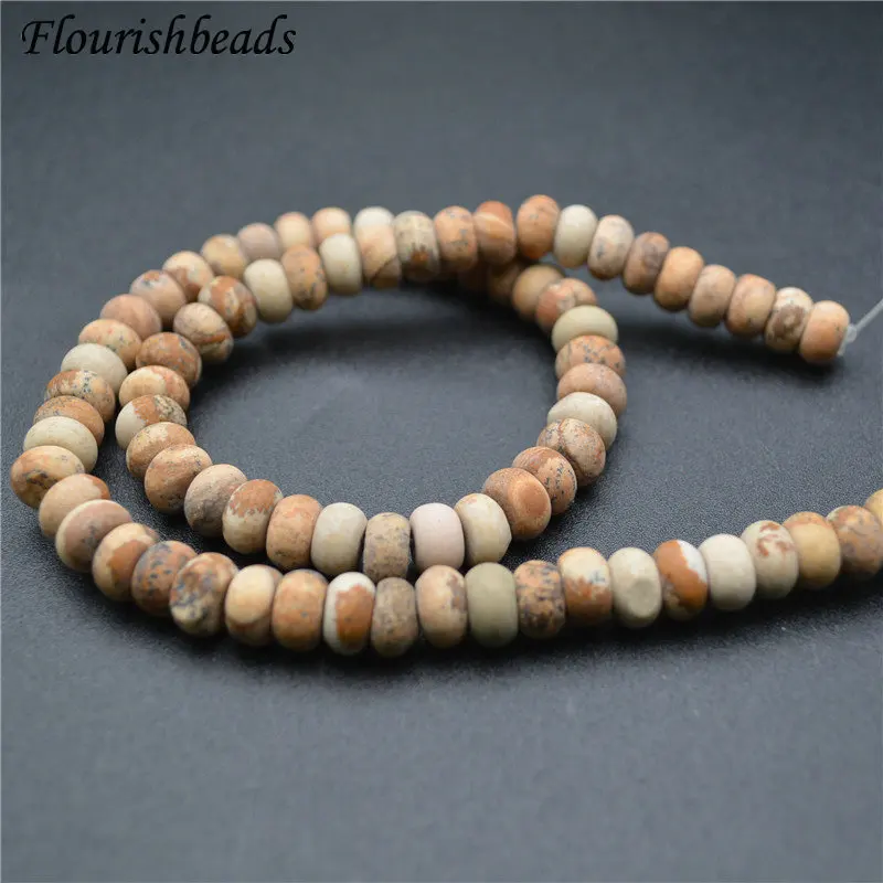 1 нить натуральная яшма матовый камень с отверстиями распорка незакрепленные