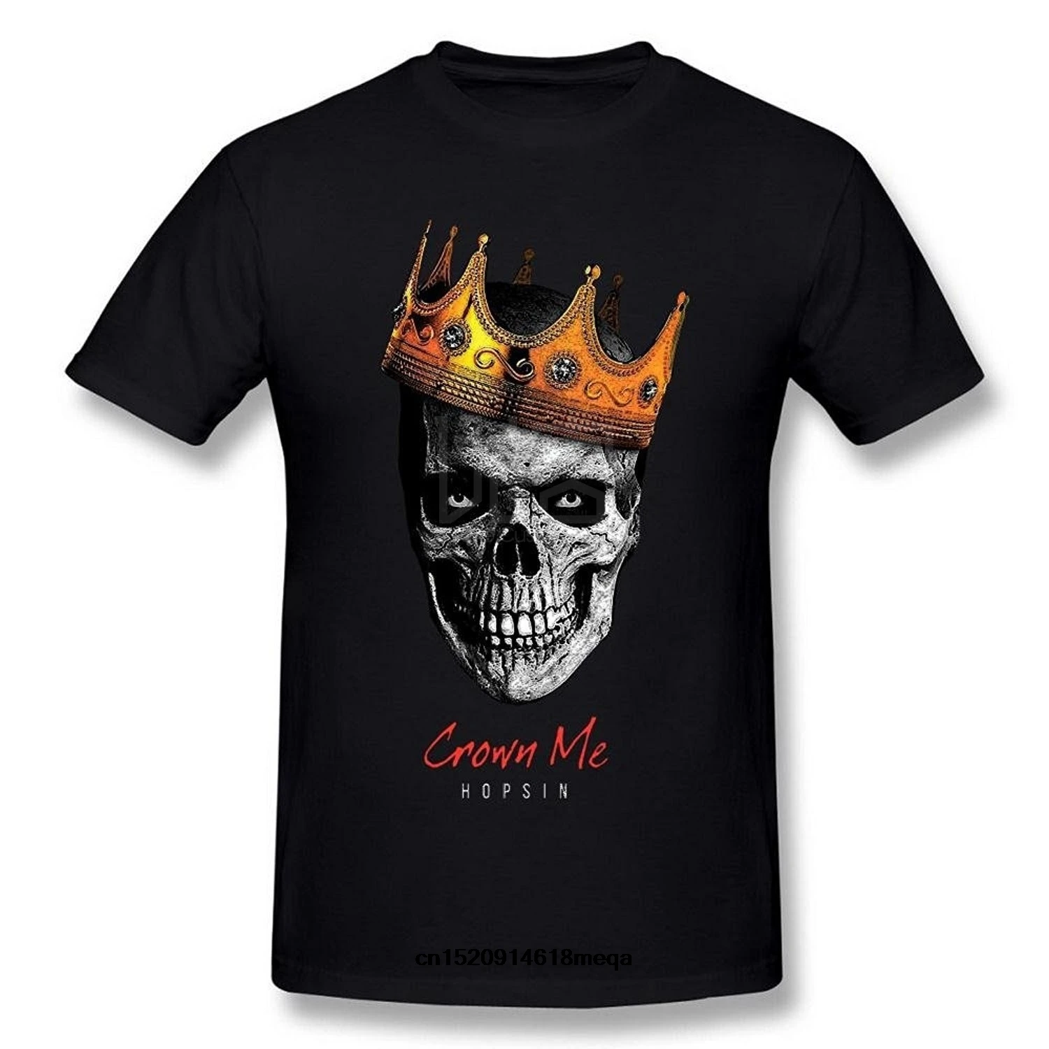 Мужская черная футболка с надписью Hopsin Crown Me Skull | одежда