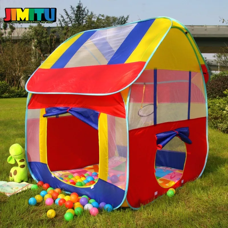 Забавная детская игровая палатка JIMITU домашняя складная игрушка для кемпинга