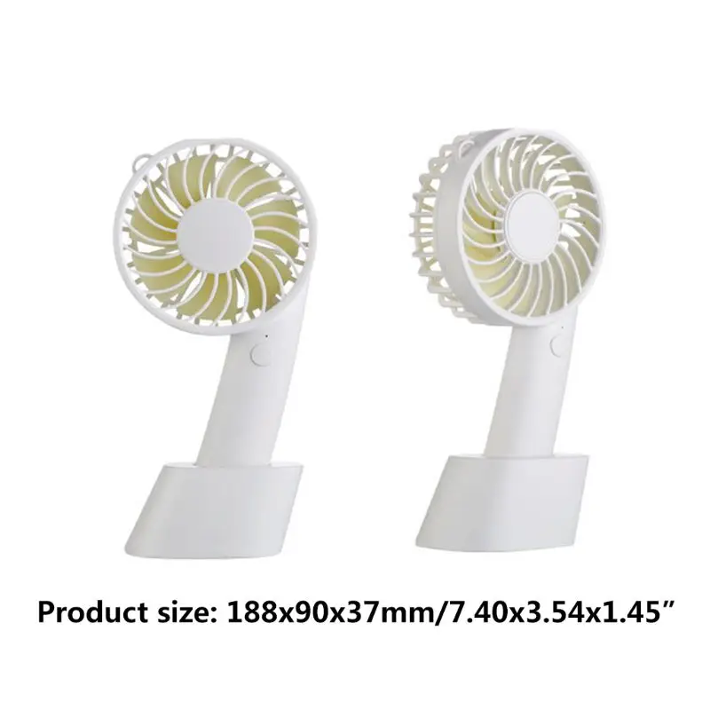 

Portable Electric Desk Fans 7-leaf 3-Speed USB Battery Rechargeable Desk Fan Small Table Fan with Strong Airflow