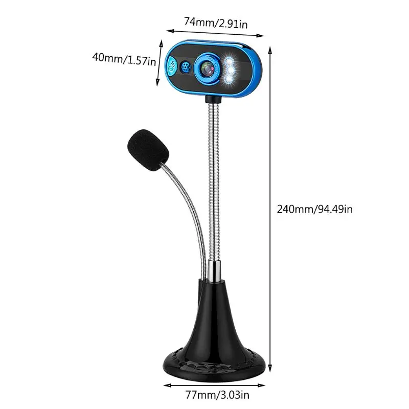 

High Definition USB Webcam Video Calling Web Camera Built-in Microphone Camera for Desktop PC Laptop Computer