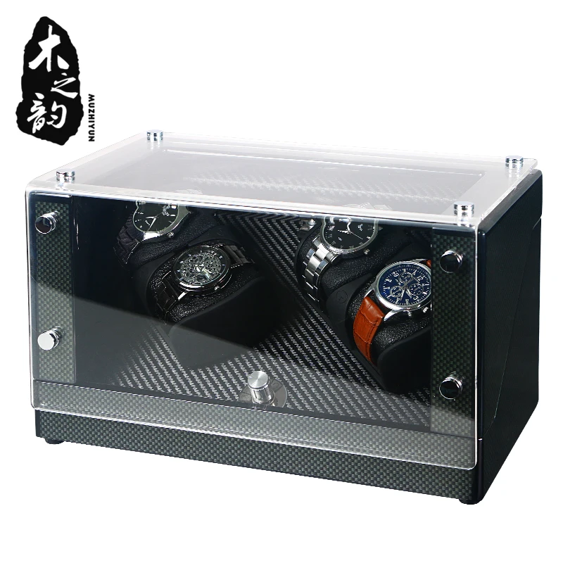 Высококачественный 4 х автоматический сматыватель часов из углеродного волокна