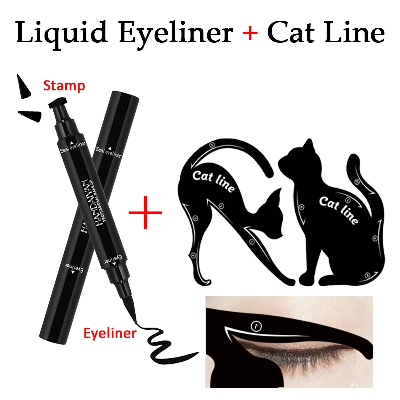 Черная жидкая подводка для глаз карандаш быстросохнущий водонепроницаемый