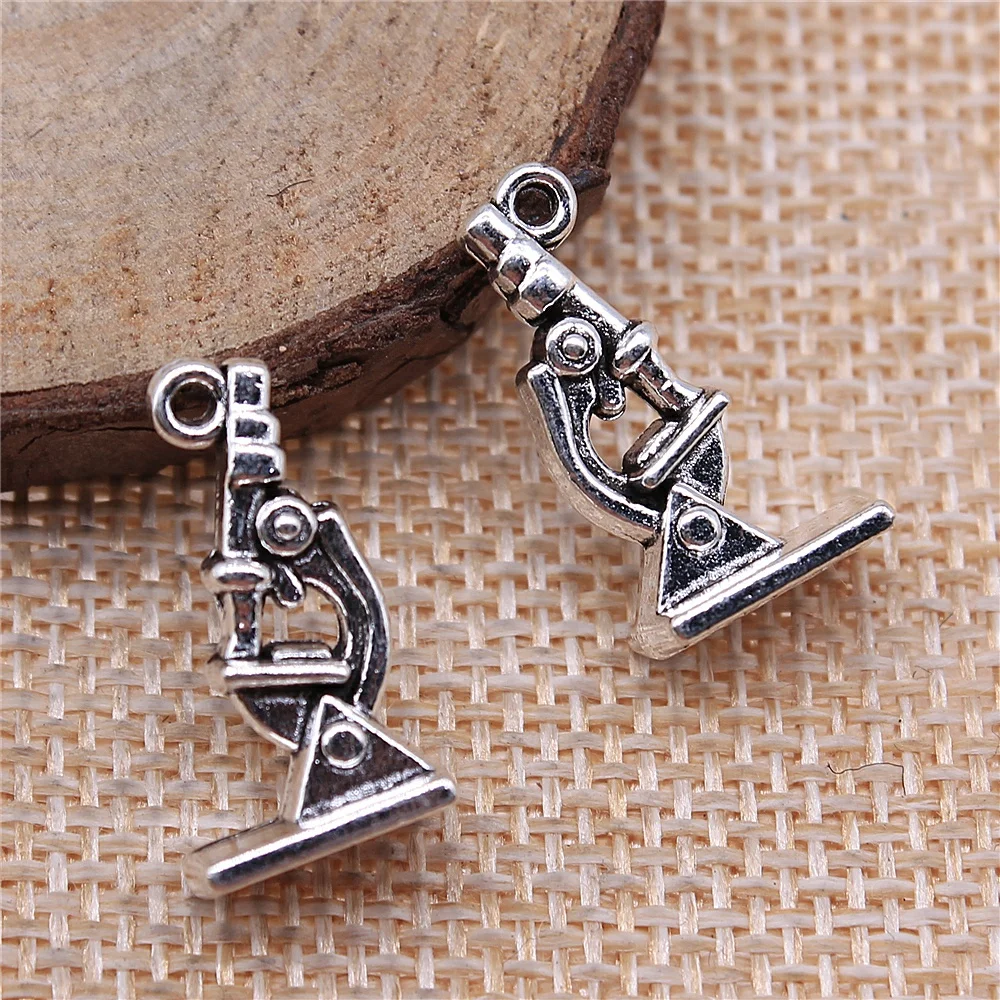 10 шт. Diy серьги ювелирные изделия аксессуары 21x11mm подвеска микроскоп из цинкового