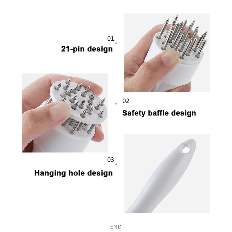 

1PC Kitchen Gadget Meat Tenderizer Needle Steak Chops Loose Household Hammer Food Cooking Meat Tool