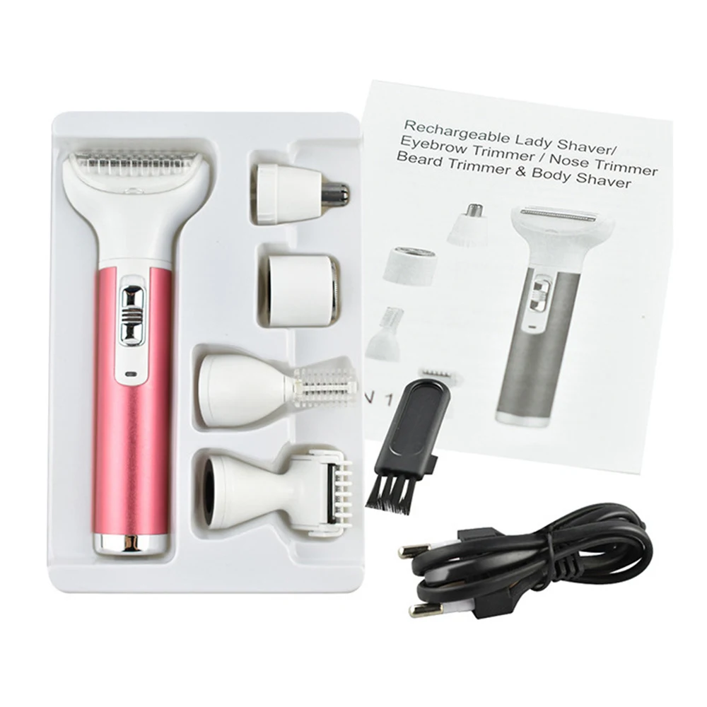 

5 in 1 Hair Removal Women Epilator Shaver Painless Epilator Shaving Eyebrow Trimmer Machine Face Beard Body Bikini Depilatory