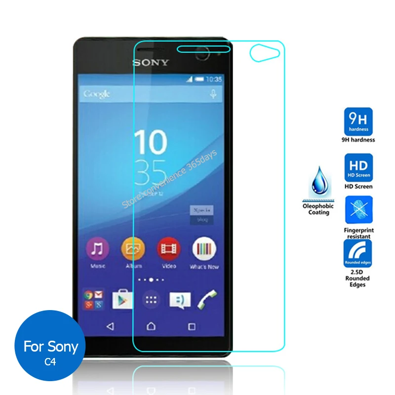 Защитное стекло для Sony Xperia C4 закаленное 9h защитная пленка на C 4 E5303 E5333 E5343 E 5303 5333