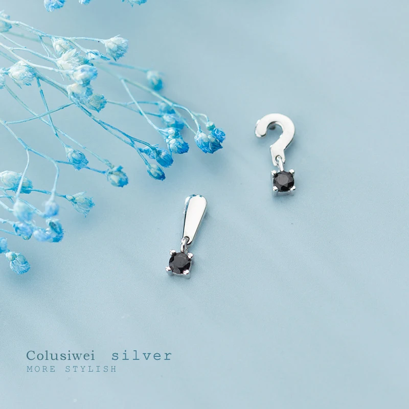 COLUSIWEI натуральная 925 стерлингового серебра с милой восклицательный знак и