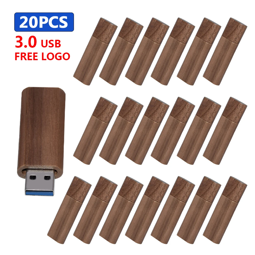 

USB-флеш-накопитель деревянный с логотипом на заказ, 4-32 Гб, 20 шт./лот