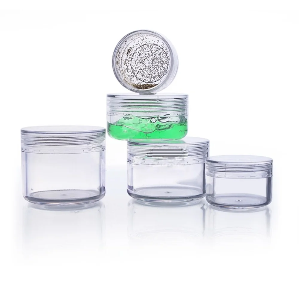 Прозрачная Косметическая банка для крема 20 шт. пустая пластиковая коробка банки