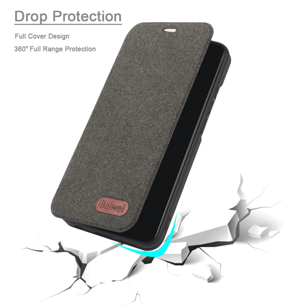 RetroFabric wallet Case For iPhone X 6 6s 7 8 Plus XS cover stand Holder Phone Flip Max XR 10 Cover skin | Мобильные телефоны и