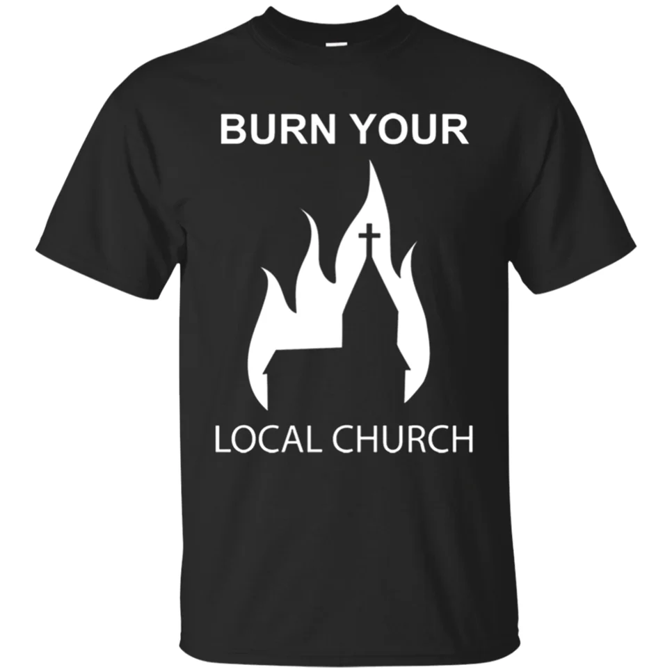 Черная футболка с короткими рукавами и надписью Burn Your Local Cherry S 2Xl для