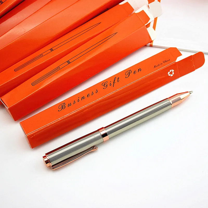 Вращающаяся металлическая шариковая ручка для письма рекламной компании