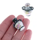 2 шт., миниатюрная керамическая ваза, красивый дизайн, 2 набора